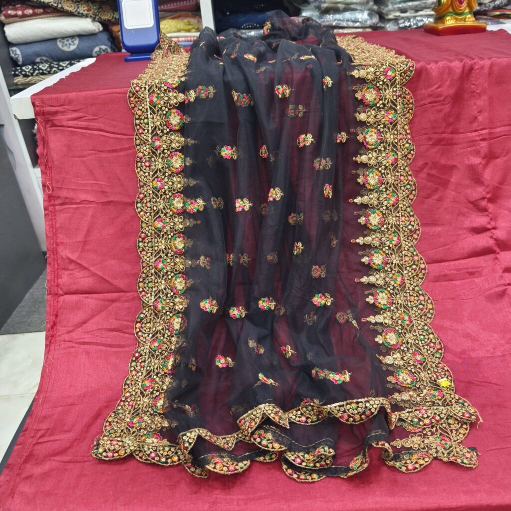 Black Net Duppatta  Price - 500/-