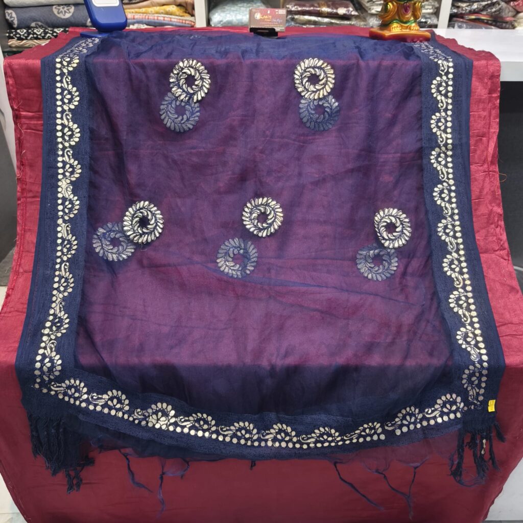 Nevy Blue orangza Duppatta  Price - 450/-