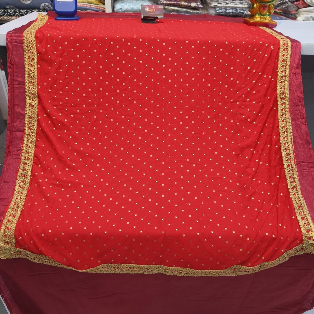 Red Shifon Duppatta  Price - 600/-